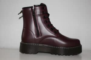 Botas Militares Burdeos | Estilo y Comodidad con Plataforma
